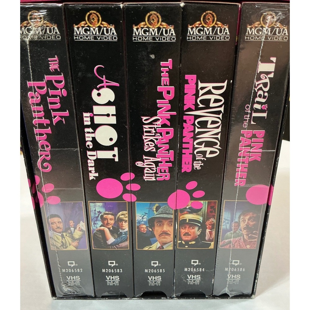 Pink‎ Panther VHS Movie Lot of 5 MGM UA Home Video Peter Sellers Retro 1997
